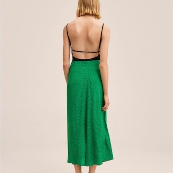 MNG Mango Green polka dot skirt | M - Picture 2 of 5